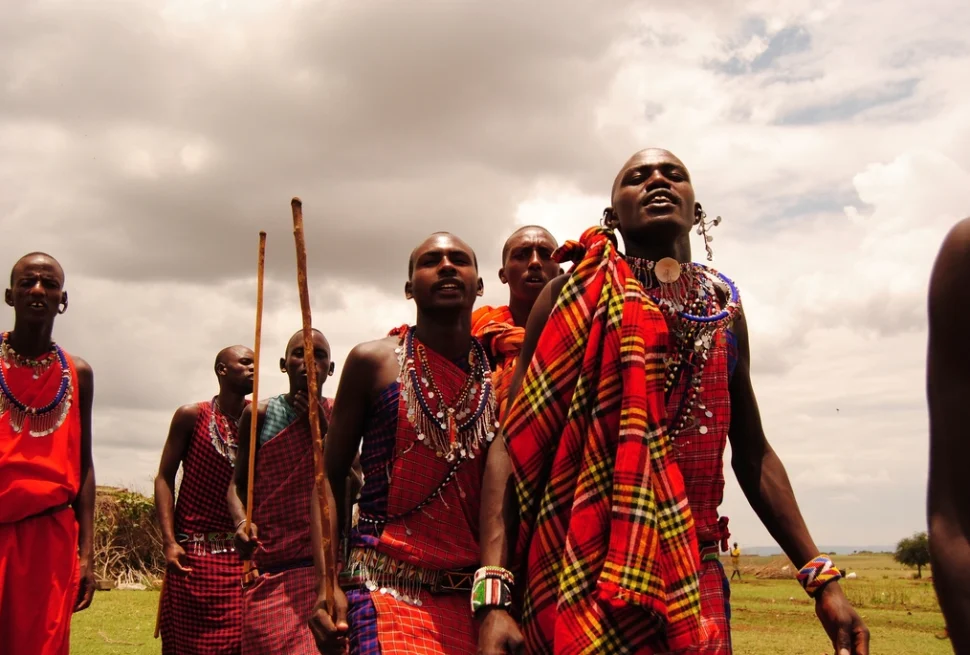 Maasai tribe dancing, Kenya -